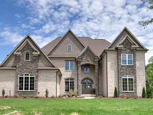 Front of custom home in Greensboro, NC.