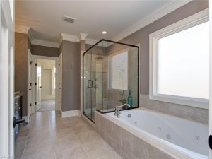 master bathroom in a Greensboro custom home by Don Mills
